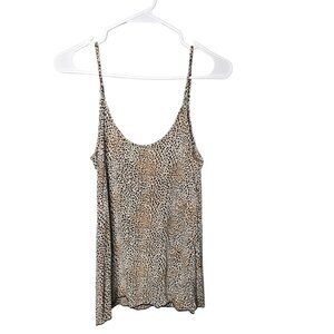 Indie Sleeze Animal Print Stretchy Camisole Tank Top Leopard